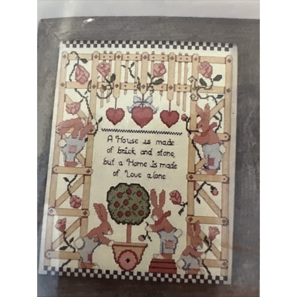 Homes Are Made Of Love Sampler Bunnies Cross Stitch Kit Design Works